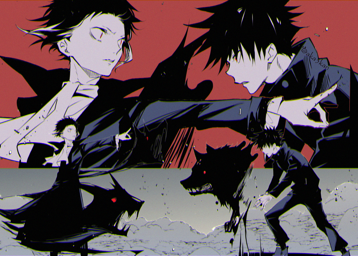 This is a pixiv picture whose title is 文呪くろす.