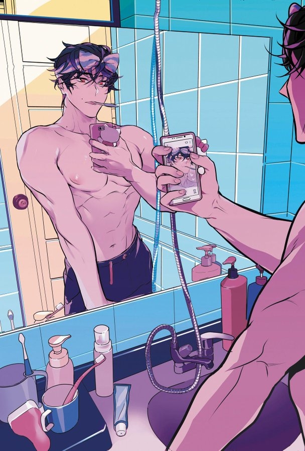 This is a pixiv picture whose title is バスルーム(2018).