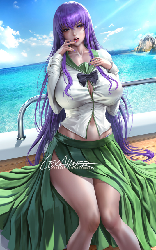 This is a pixiv picture whose title is [High School of the Dead] Saeko.