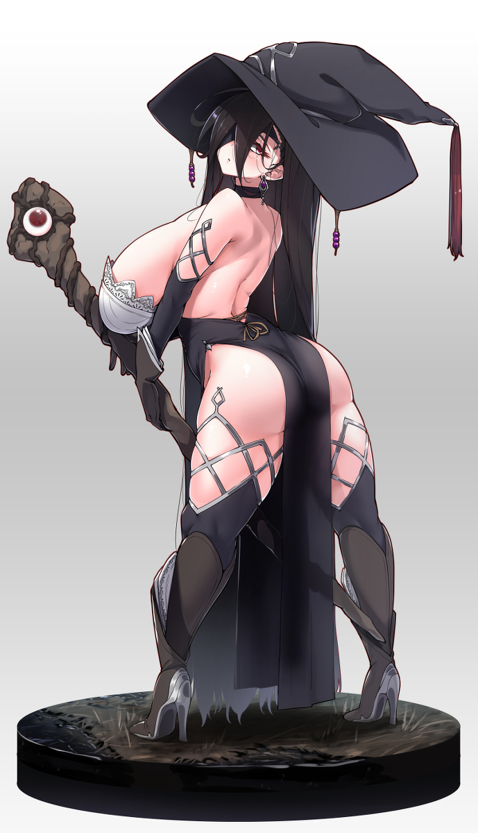 This is a pixiv picture whose title is ファンタジー世界の暗いとこに大体いるどこにでもいるタイプの魔女.