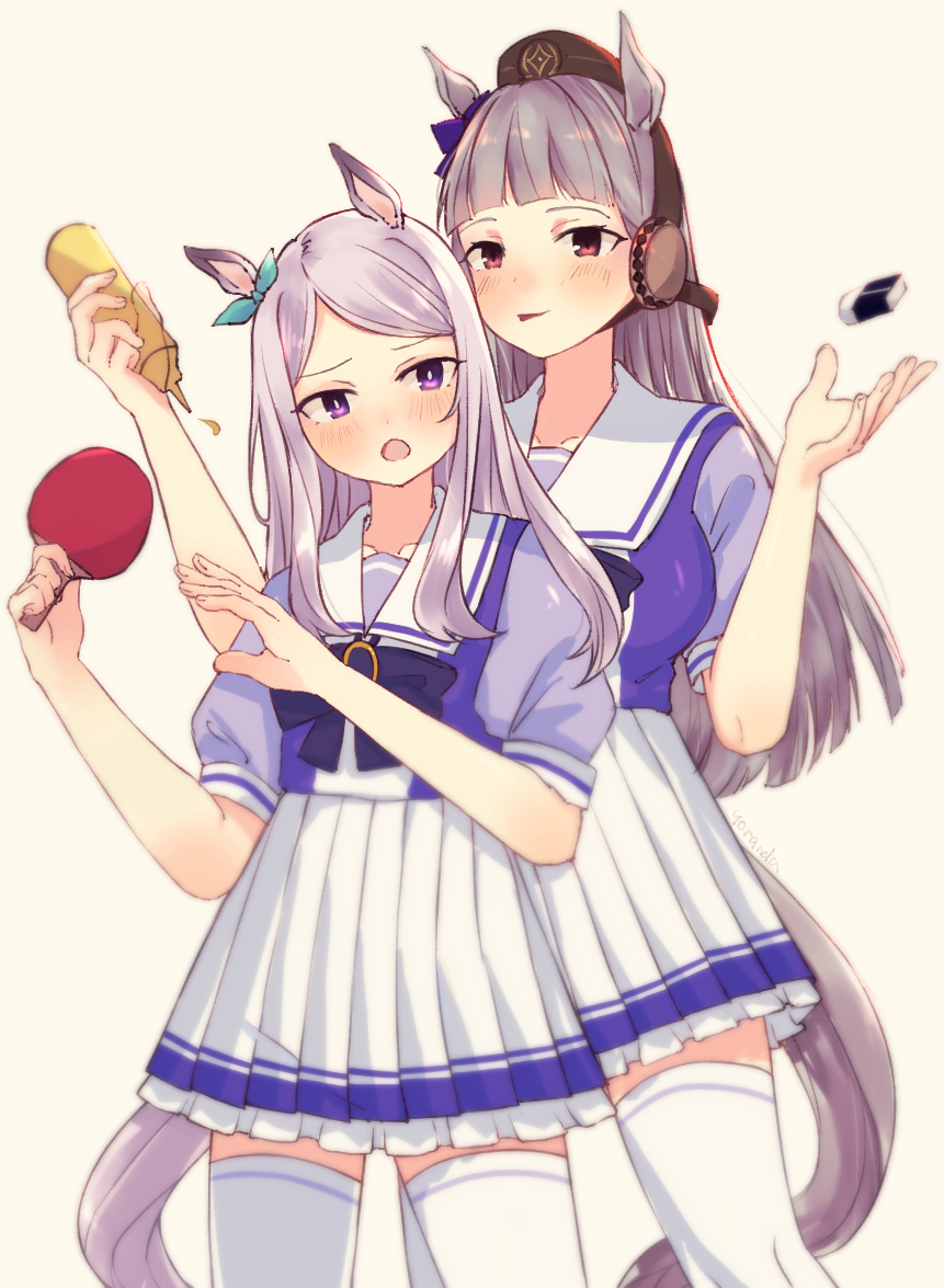 This is a pixiv picture whose title is メジロマックイーンとゴールドシップ.