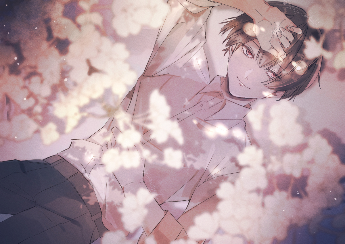 This is a pixiv picture whose title is 🌸.
