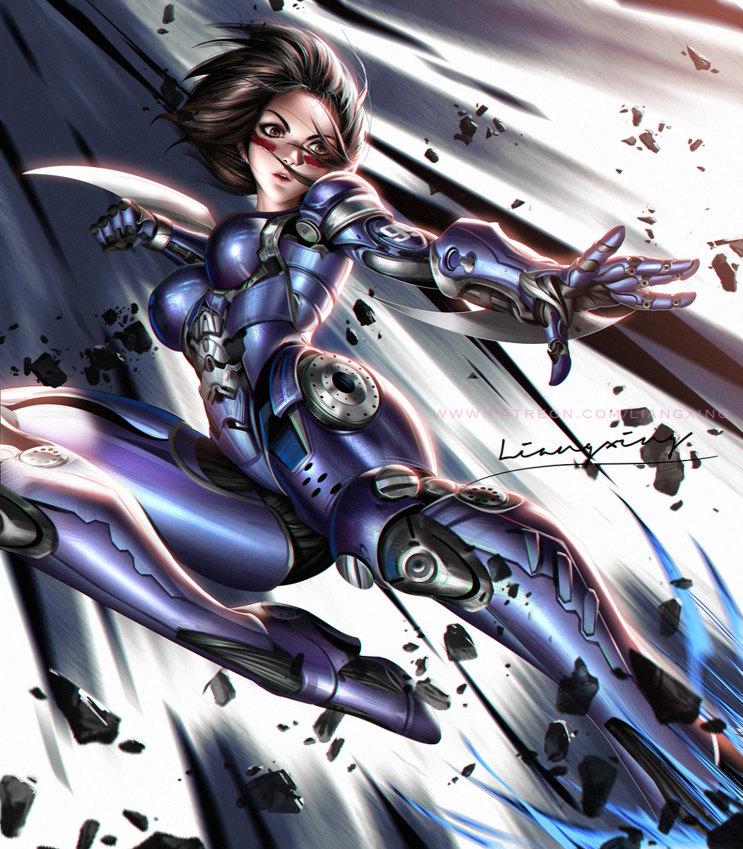 This is a pixiv picture whose title is Battle Angel Alita.