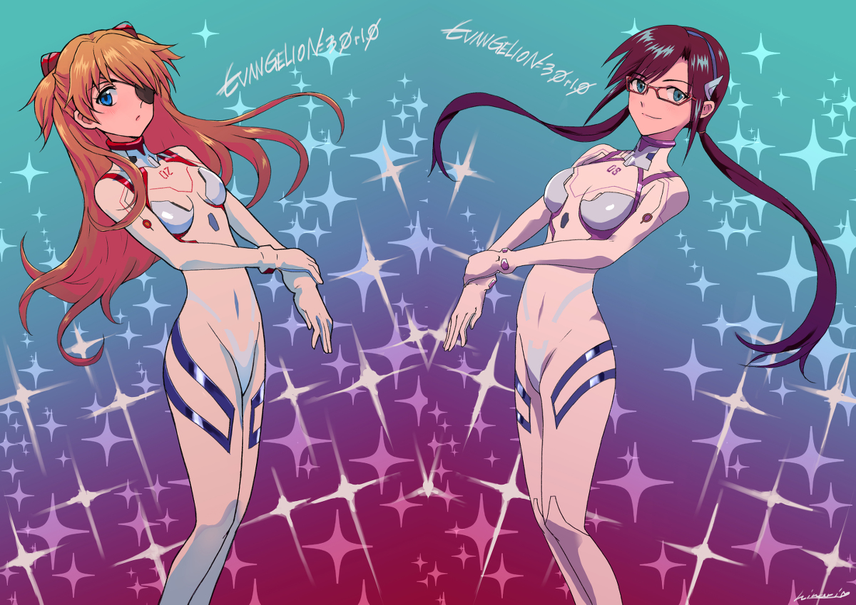 This is a pixiv picture whose title is シンエヴァ☆アスカ・マリ.