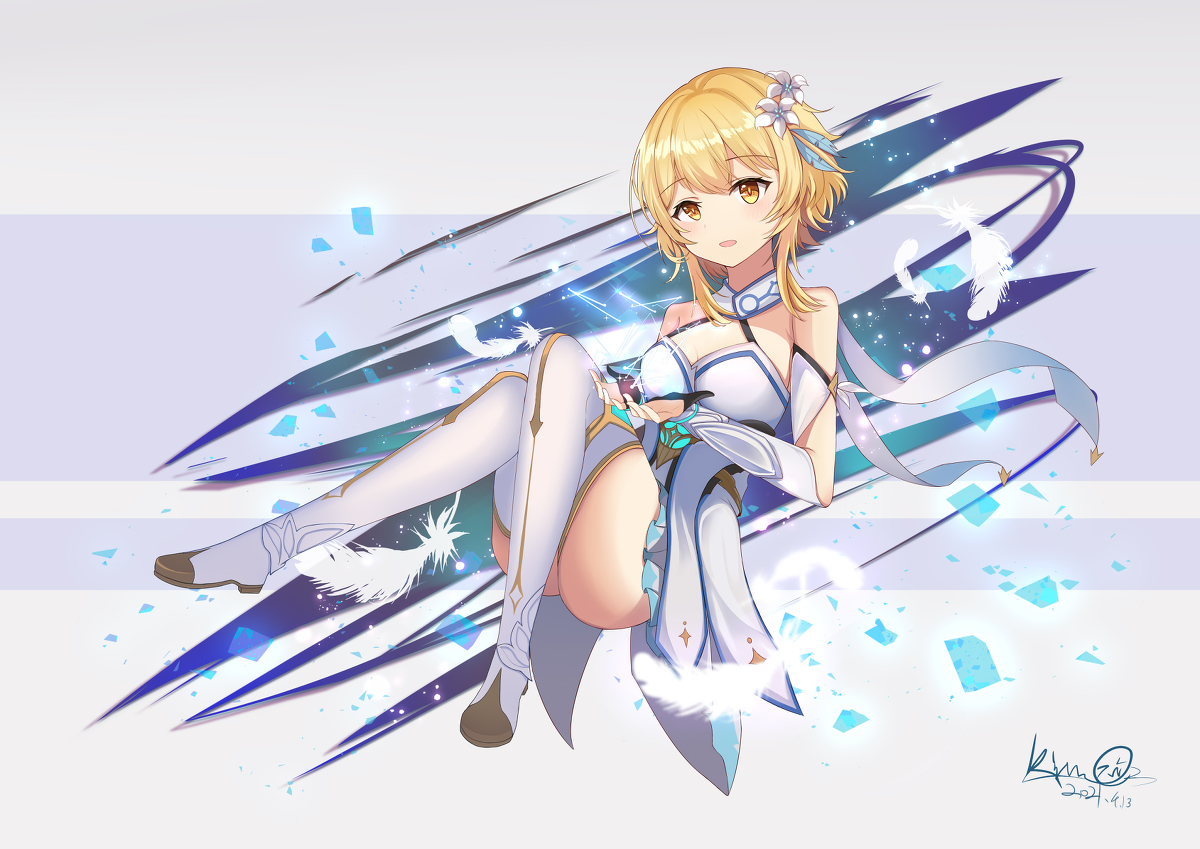 This is a pixiv picture whose title is 原神-荧.