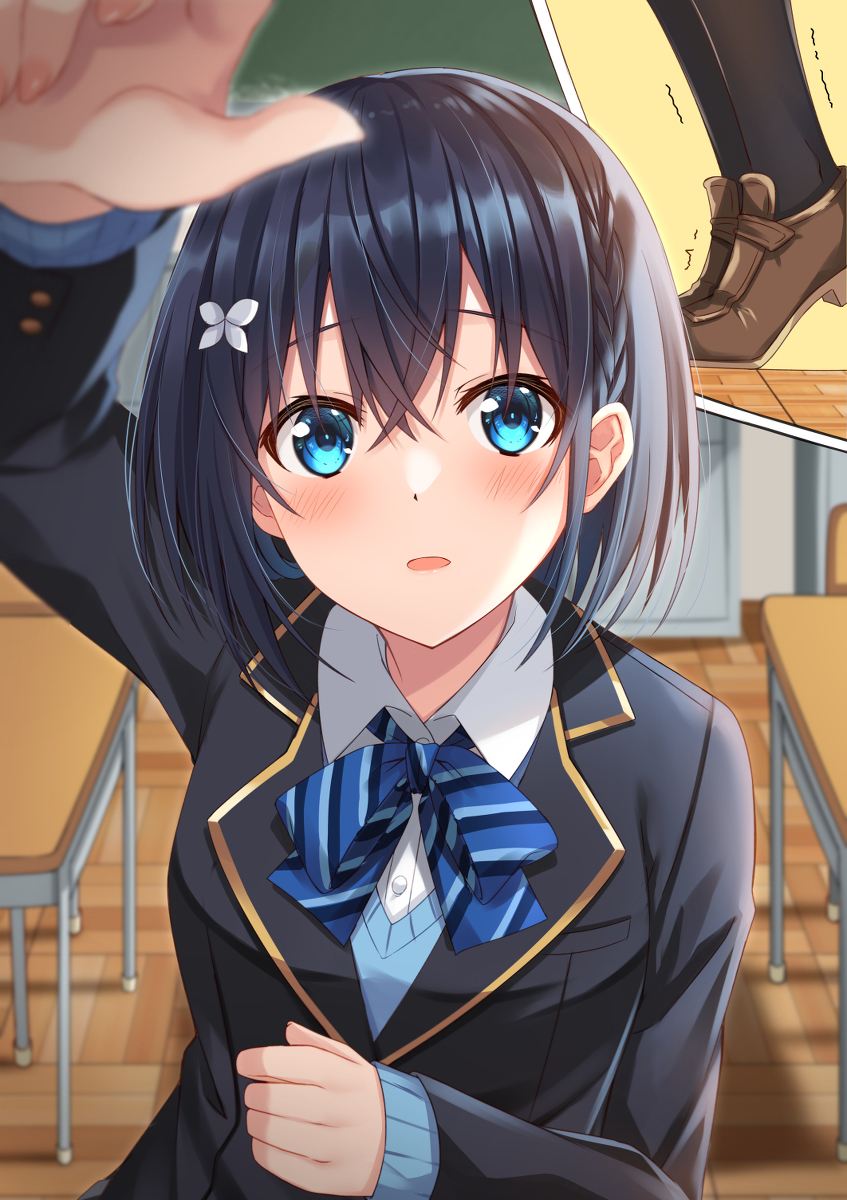 This is a pixiv picture whose title is 「ちょっと動かないでくださいね」.