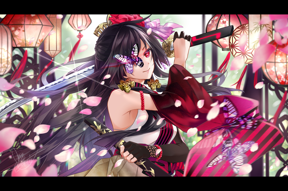 This is a pixiv picture whose title is 桜舞う.