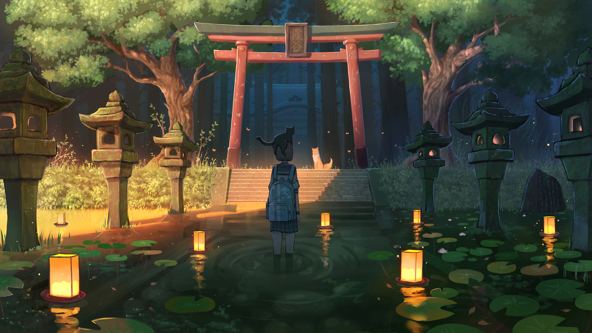 This is a pixiv picture whose title is 社は神さびて.