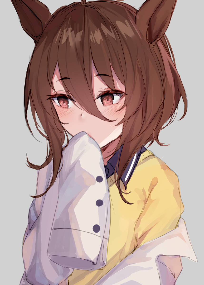 This is a pixiv picture whose title is 照れタキオン.