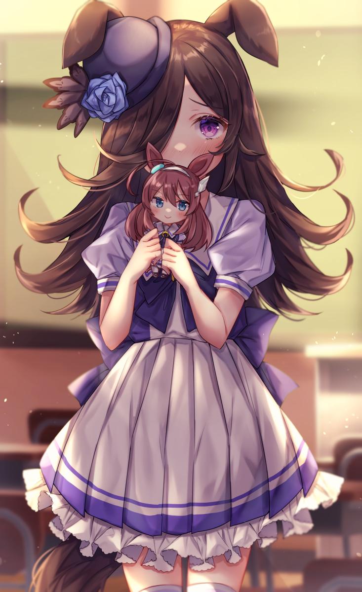 This is a pixiv picture whose title is ライスとブルボンぬい.