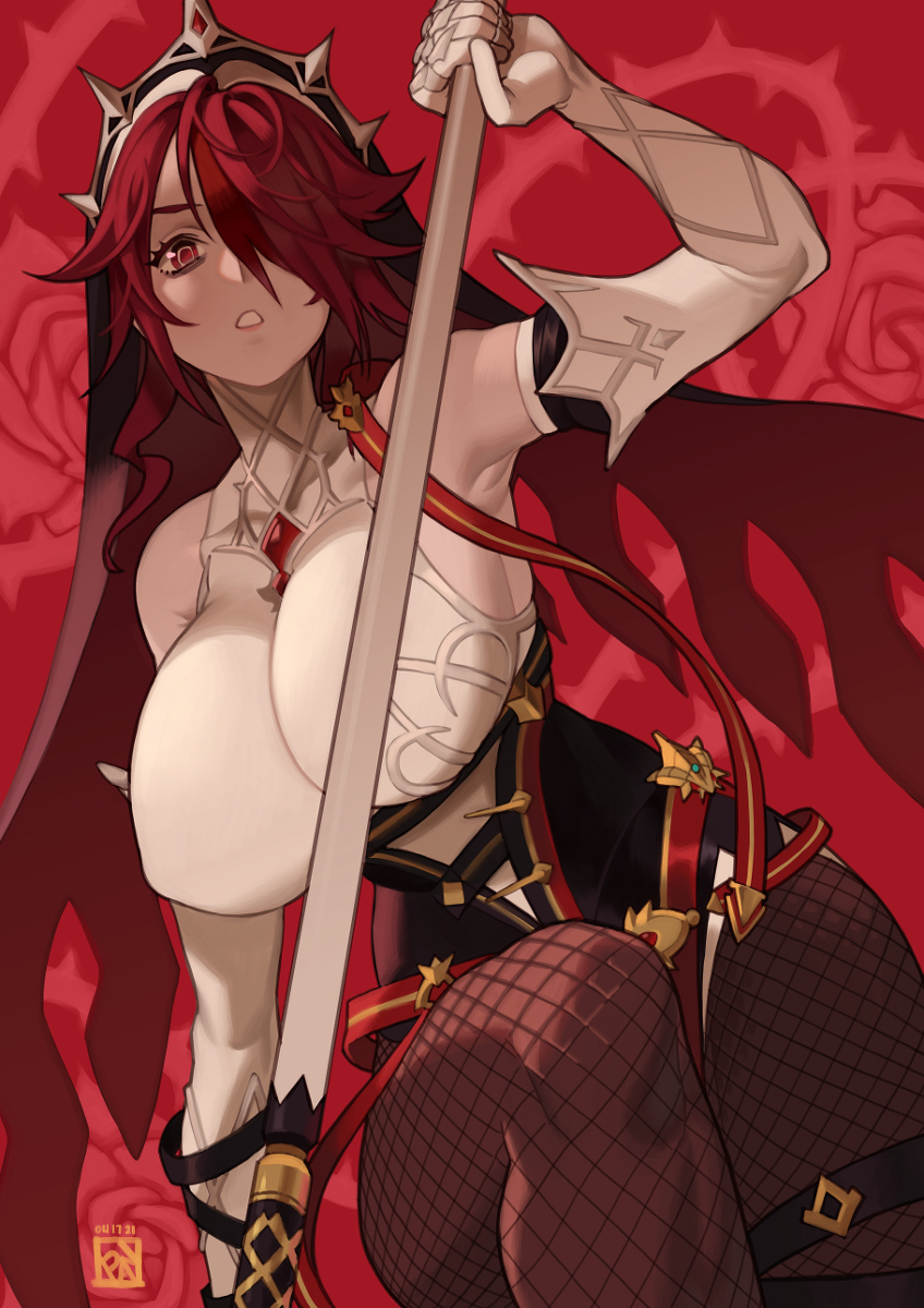 This is a pixiv picture whose title is Rosaria.