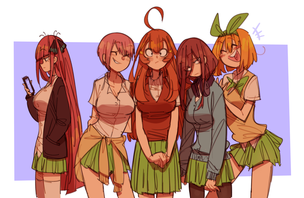 This is a pixiv picture whose title is Quintuplets.