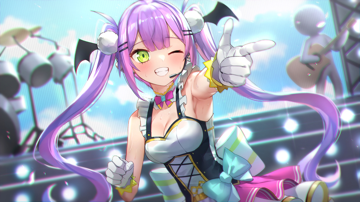 This is a pixiv picture whose title is トワ様一周年紀念Live!.