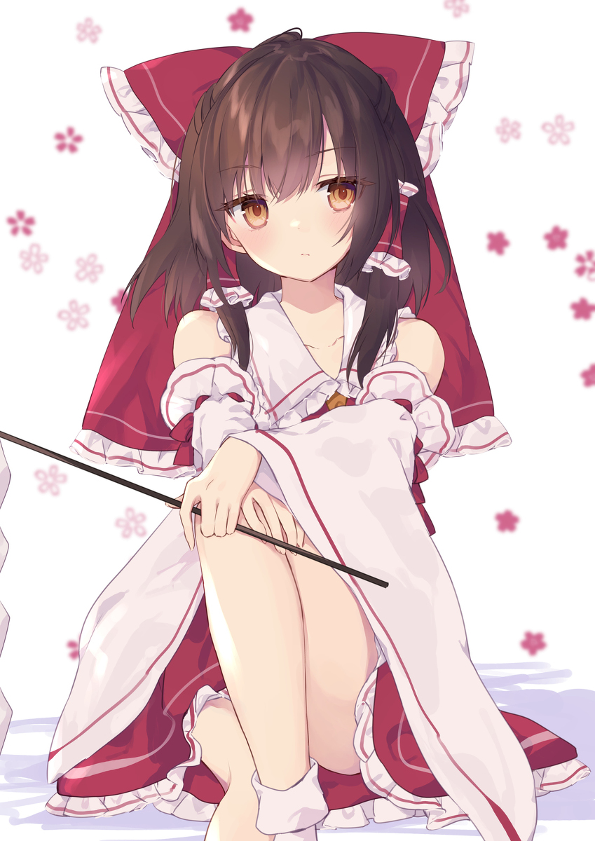 This is a pixiv picture whose title is 霊夢.