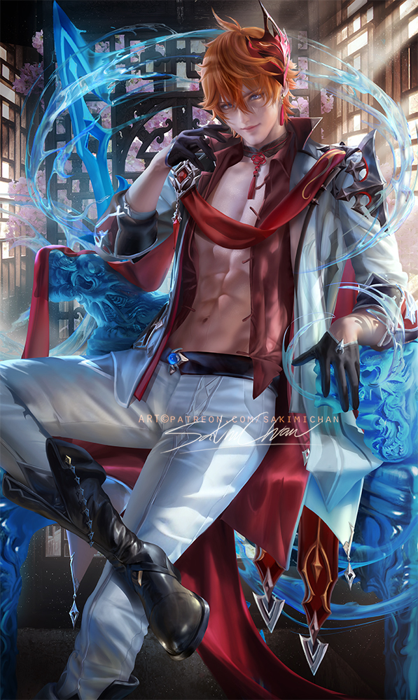 This is a pixiv picture whose title is 達達利亞 Childe.