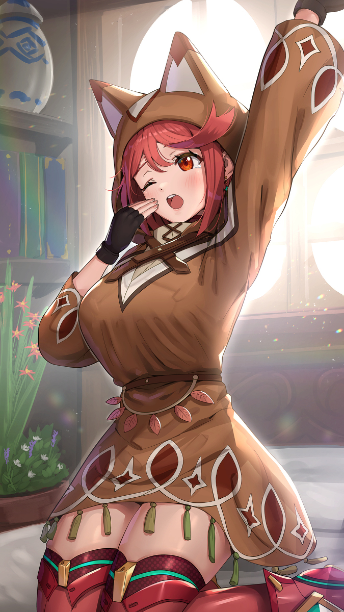 This is a pixiv picture whose title is ポンチョホムラ.
