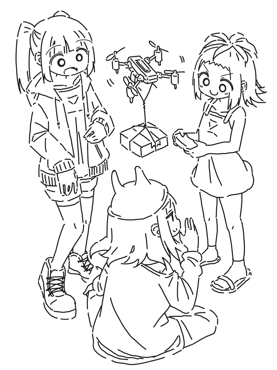 This is a pixiv picture whose title is ドローン.