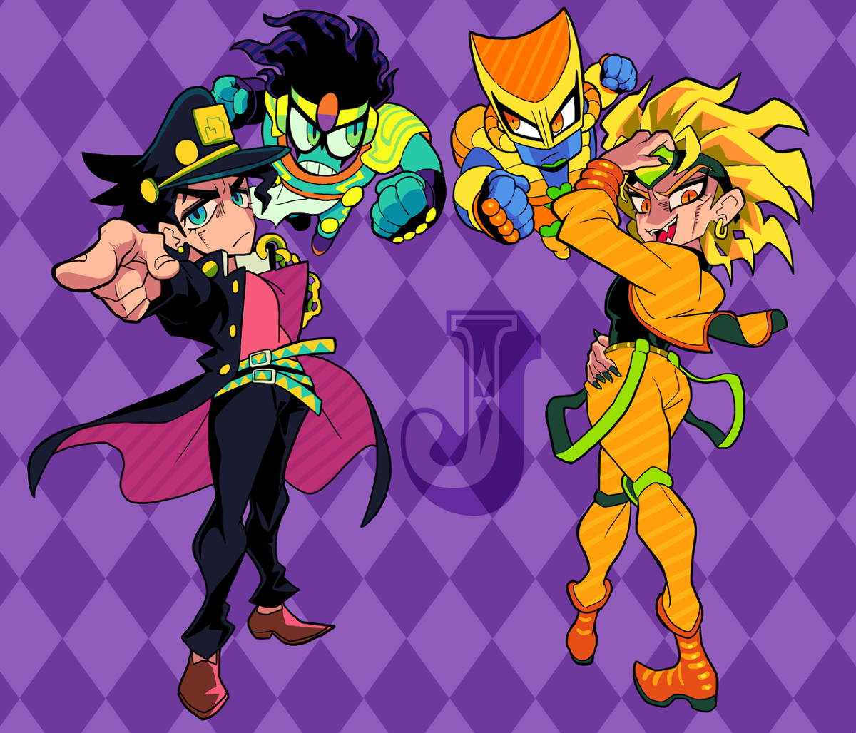 This is a pixiv picture whose title is Stardust Crusaders.