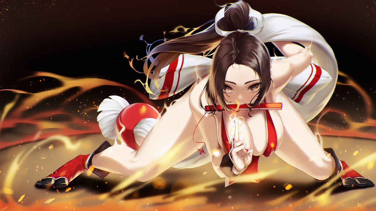 This is a pixiv picture whose title is Mai Shiranui.