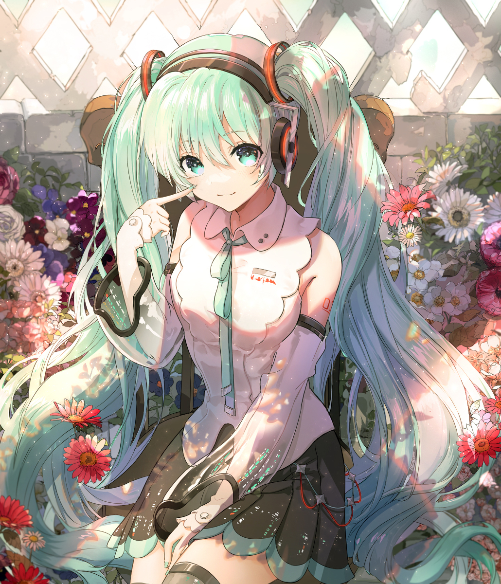 This is a pixiv picture whose title is miku.