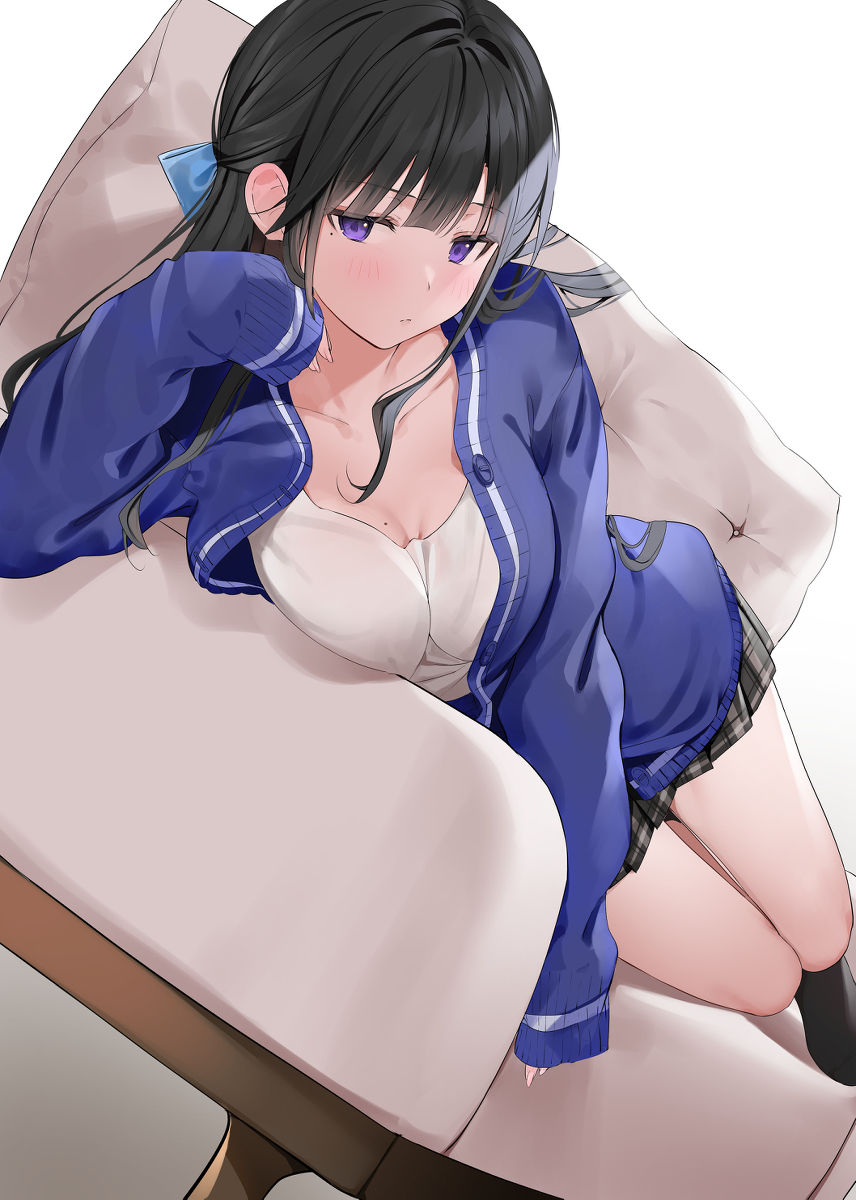 This is a pixiv picture whose title is 家ではだらしない真面目ちゃん.