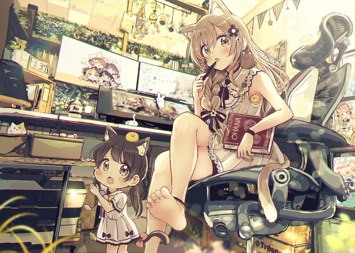 This is a pixiv picture whose title is 絵描き娘の作業部屋2021.