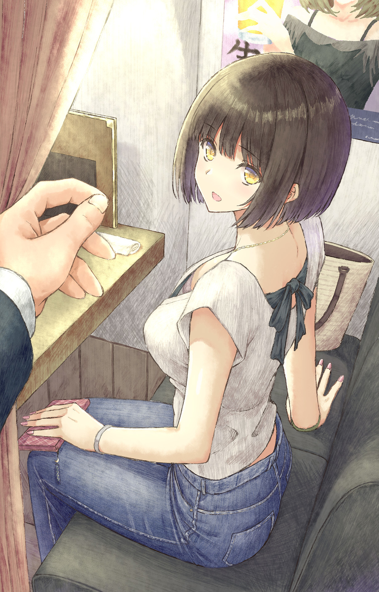 This is a pixiv picture whose title is 鷹富士茄子さんと居酒屋.