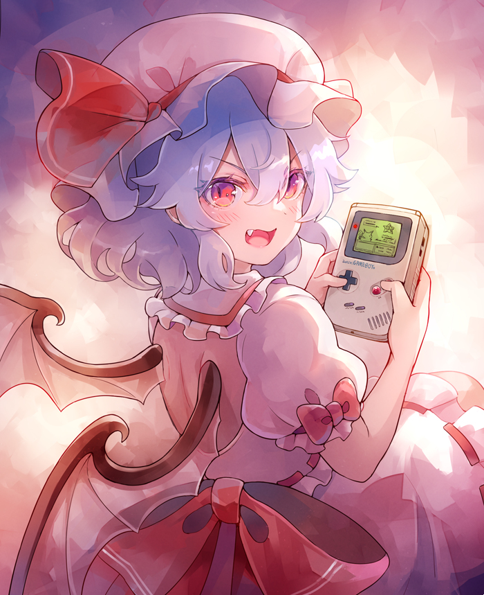 This is a pixiv picture whose title is ゲームボーイとレミリア.