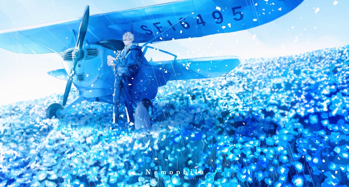 This is a pixiv picture whose title is Nemophila.