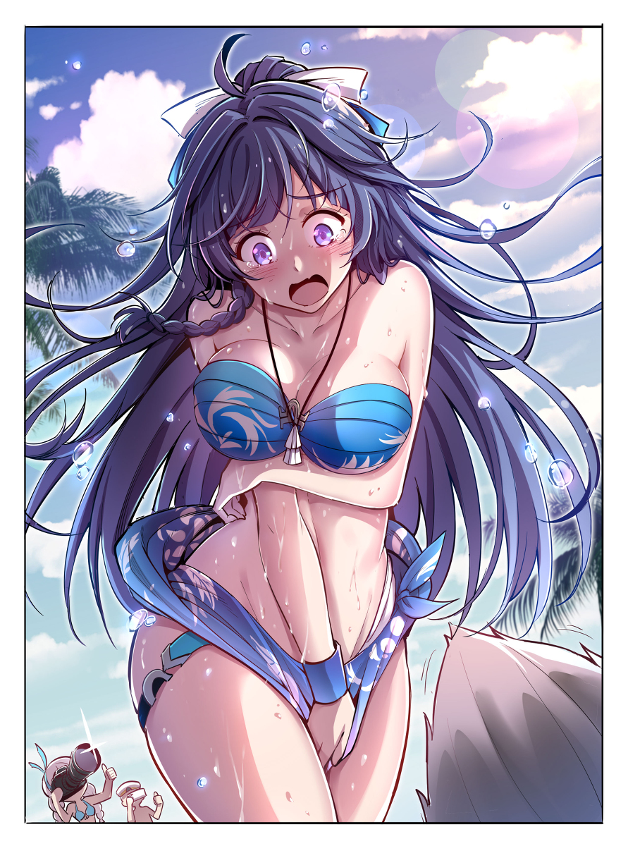 This is a pixiv picture whose title is 芽衣泳装.