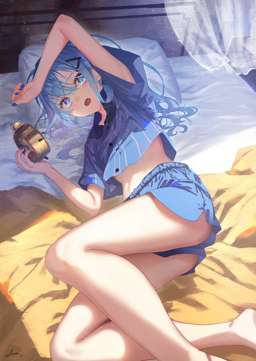 This is a pixiv picture whose title is 朝.