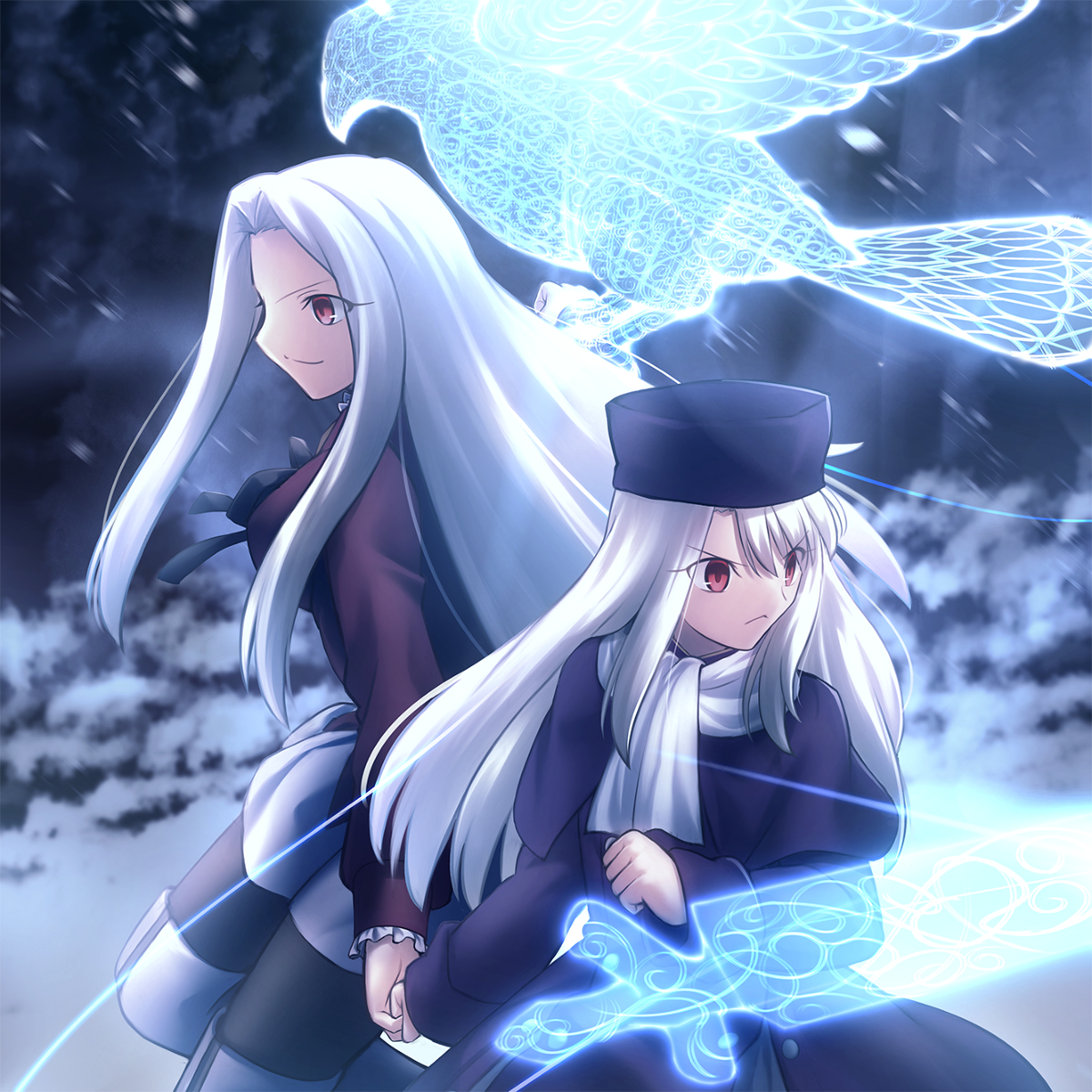 This is a pixiv picture whose title is 雪下の共闘.