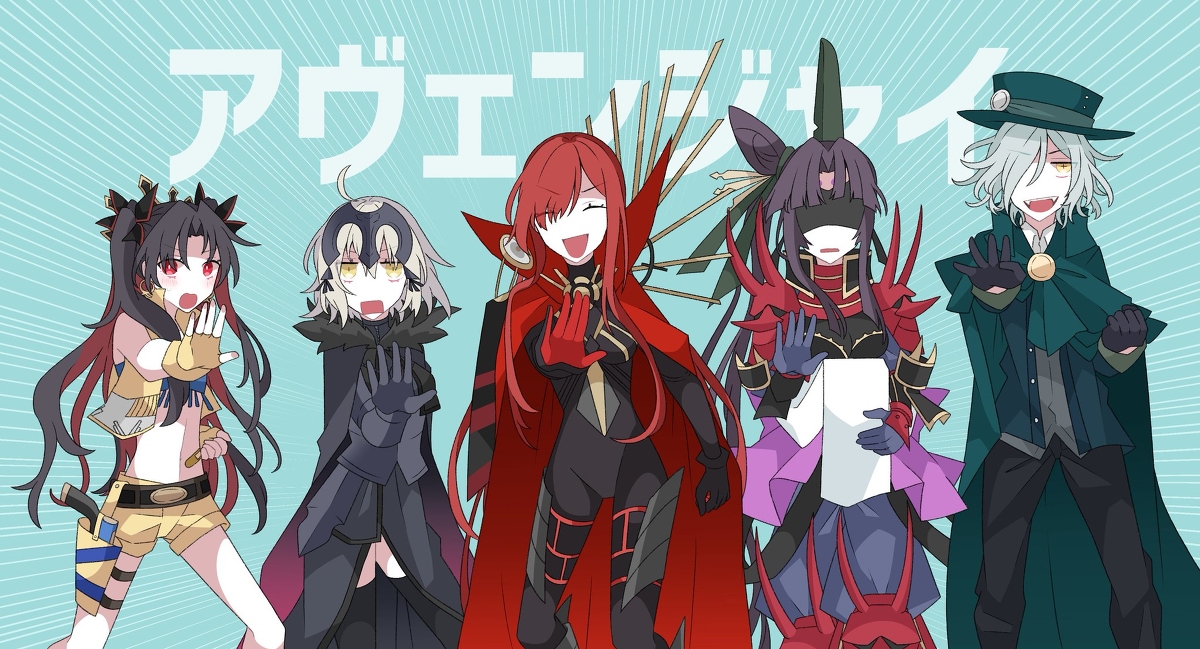 This is a pixiv picture whose title is 復讐戦隊アヴェンジャイ.