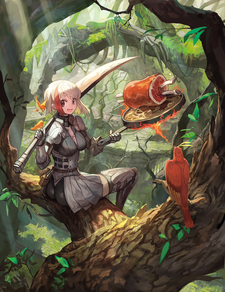This is a pixiv picture whose title is 🔥🍖🔥.