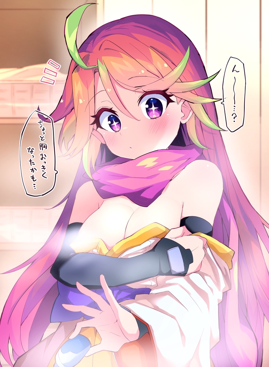 This is a pixiv picture whose title is モンストの十文字雷葉ちゃん可愛くね？？？？？.