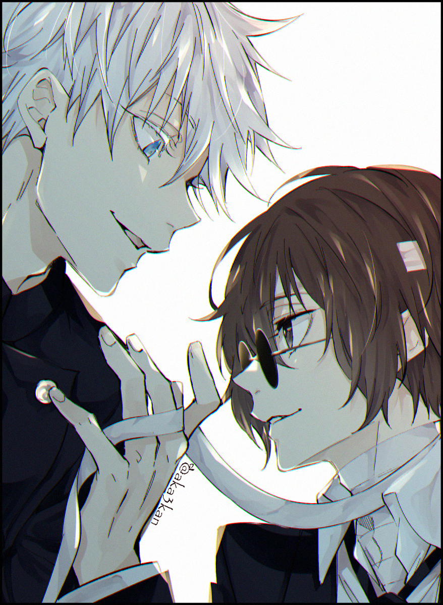 This is a pixiv picture whose title is 文呪くろす.