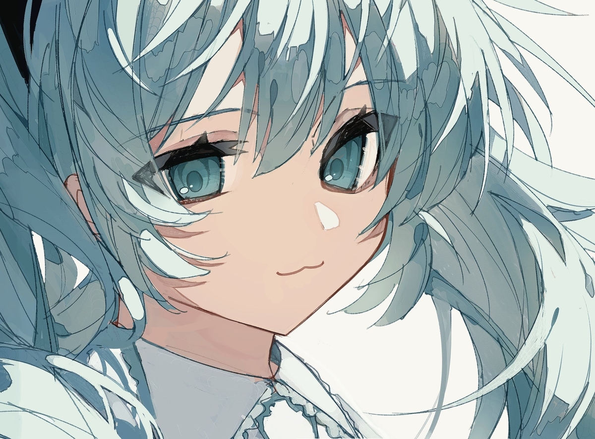 This is a pixiv picture whose title is ミクさんのお顔.