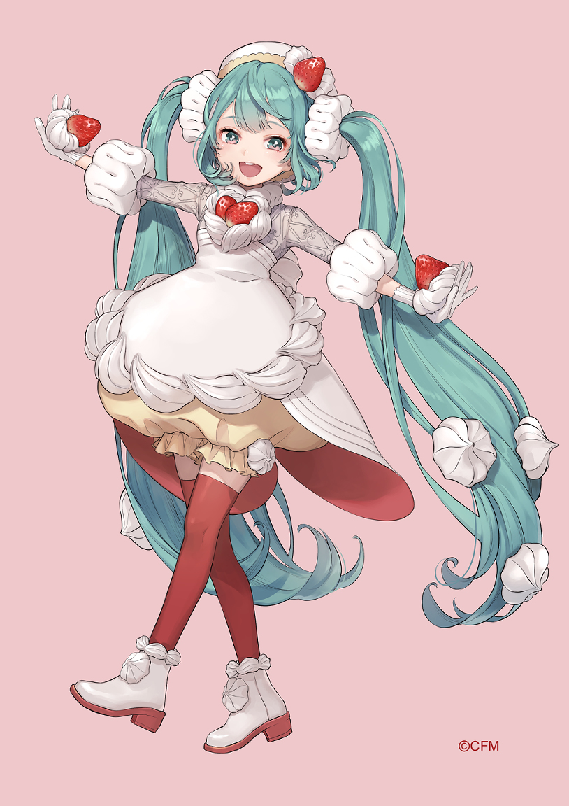 This is a pixiv picture whose title is いちごショートミク.