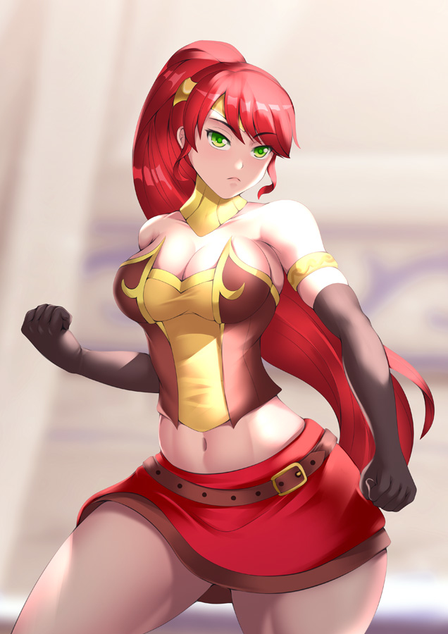 This is a pixiv picture whose title is Pyrrha Nikos「悪堕ち」.