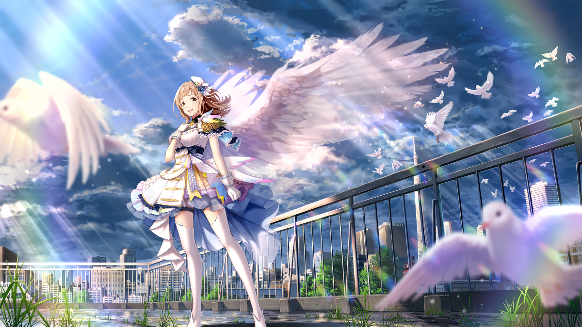 This is a pixiv picture whose title is 君が見るこの背中に翼が見えるように.