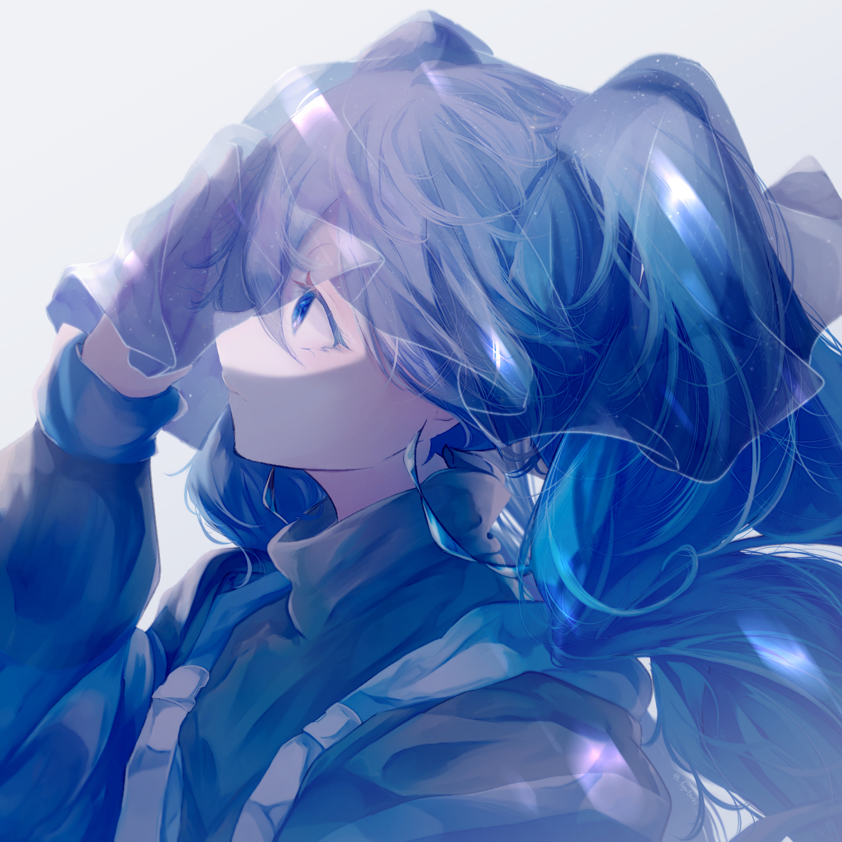 This is a pixiv picture whose title is 空を被る.