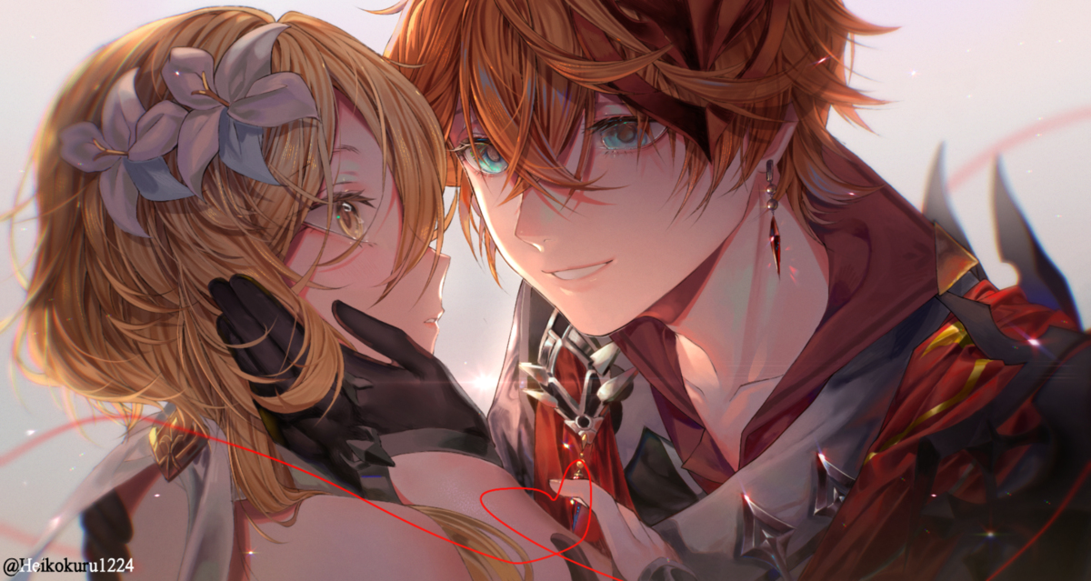 This is a pixiv picture whose title is 💕.