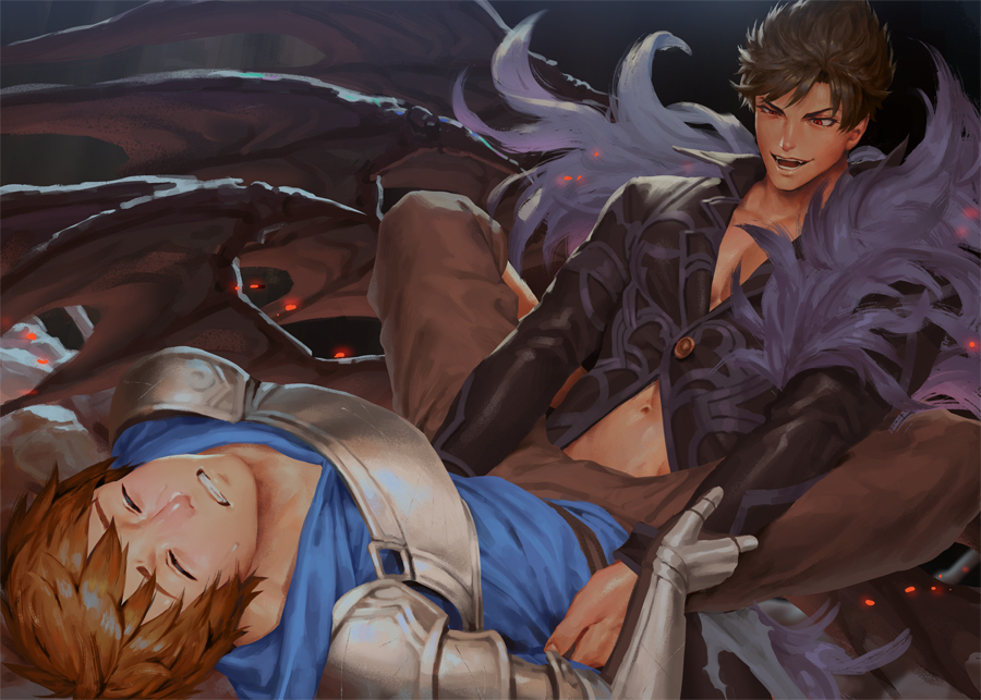 This is a pixiv picture whose title is Belial x Gran.