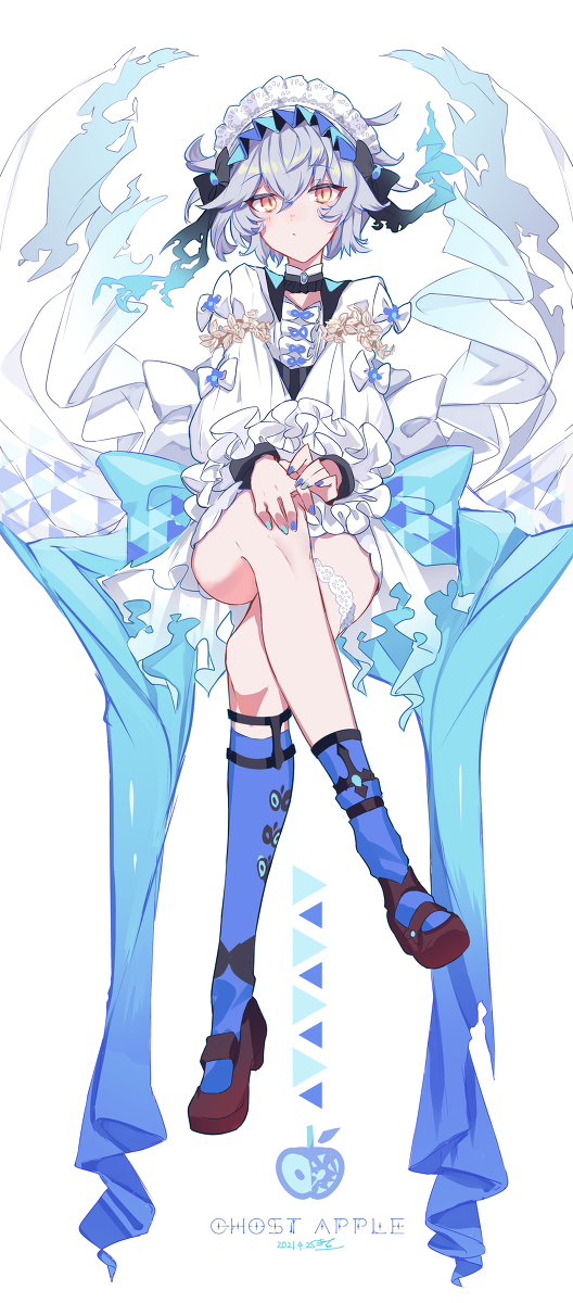 This is a pixiv picture whose title is ゴーストアップル.