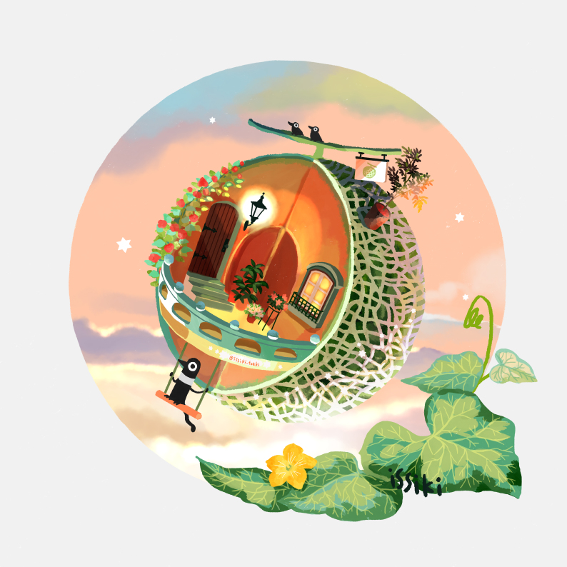 This is a pixiv picture whose title is フルーツプラネット　4月.