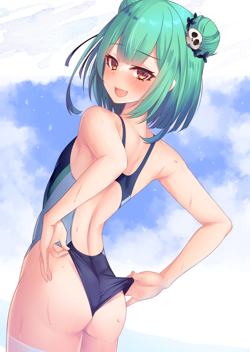 This is a pixiv picture whose title is 競泳るしゃ‼.