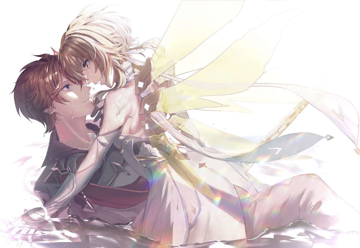 This is a pixiv picture whose title is 別れと再会.