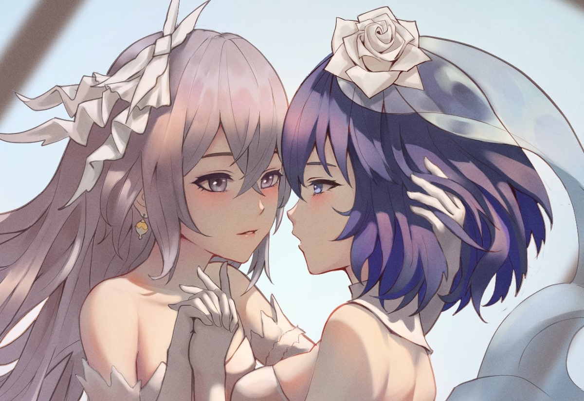 This is a pixiv picture whose title is "Wedding".
