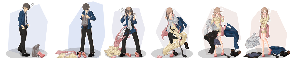 This is a pixiv picture whose title is TSFのシークエンス (その4).