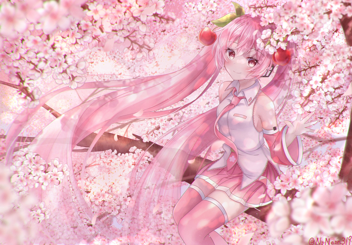 This is a pixiv picture whose title is 桜.